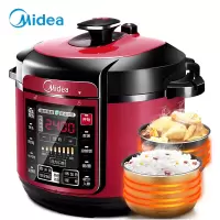 美的(Midea)电压力锅5升双胆电高压锅 一键排气 七段调压 开盖收汁