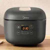 美的(Midea)电饭煲家用电饭锅智能大容量多功能20分钟快速煮饭预约微压沸腾芯磨砂圆灶釜内胆4L 深空灰4L