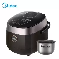 美的(Midea)电饭煲 IH电磁加热锁水焖香阀 2L精钢鼎釜家用迷你高端小电饭锅 黑色2L