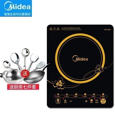 美的电磁炉Midea/美的 电磁炉家用触摸屏电池炉灶 黑色