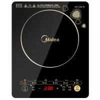 美的(Midea) 电磁炉套装整板触控黑晶面板多功能大功率(汤锅+炒锅)电磁灶火锅 电磁炉