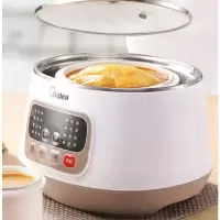 美的(Midea)电炖锅炖盅煮粥锅双炖锅4.2L一锅四胆钢胆煲汤养生多功能锅陶瓷智能预约隔水炖 双炖锅/4.2L/一锅四