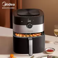 美的(Midea)空气炸锅 4.2L大容量家用智能煎炸锅 无油低脂多功能电炸锅 6.5L一键智控 黑色