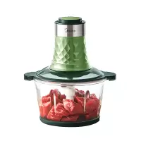 美的(Midea)绞肉机家用搅拌碎肉机电动四叶双档强劲搅打料理辅食机搅肉打肉机 [人气の单品]单刀标配款1.8L