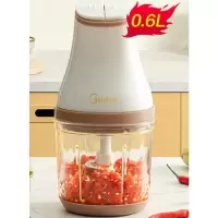 美的(Midea)绞肉机家用料理机多功能绞馅机迷你绞肉机蔬果泥绞馅碎菜搅肉机 双杯双刀豪华版