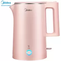 美的(Midea)电水壶热水壶电热水壶304不锈钢1.7L容量暖水壶烧水壶开水壶智能断电 [一键保温]1.5L优质温控