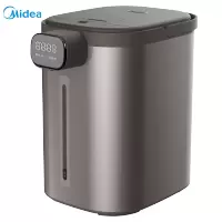 美的(Midea)电热水瓶5L家用电热水壶一键除氯多段温控双层防烫食品级304不锈钢开水壶烧水壶 布朗棕