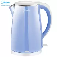 美的(Midea)电水壶热水壶电热水壶304不锈钢水壶全钢无缝暖水壶开水壶烧水壶智能断电 [品质优选]1.7L外塑内钢