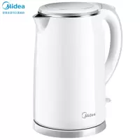 美的(Midea)电水壶热水壶电热水壶304不锈钢水壶防烫暖水壶开水壶烧水壶智能断电 1.7升大容量-双层防烫