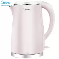 美的(Midea)电水壶热水壶电热水壶304不锈钢1.7L容量暖水壶烧水壶开水壶智能断电 [行业热卖]1.7L双层防烫