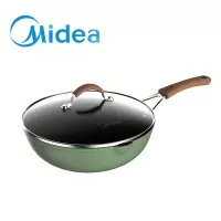 美的(Midea)不粘炒锅家用炒锅电磁炉煤气灶适用炒菜锅平底锅煎锅元气淡绿 28CM