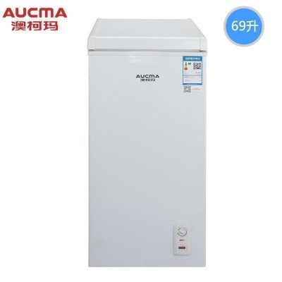 Aucma/澳柯玛 家用小型冰柜卧式冷冻冷藏迷你节能冷柜 皓月白