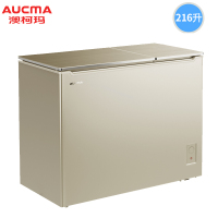 Aucma/澳柯玛冰柜家用型双温冰柜铜管双门冷冻冷藏冷柜 米兰金