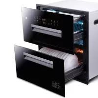容声消毒柜120L家用嵌入式三层大容量不锈钢碗筷高温厨房消毒碗柜 黑色