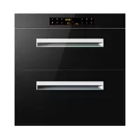 容声RX03D消毒柜家用嵌入式厨房小型碗筷消毒碗柜三层120L大容量 黑色