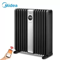 美的取暖器家用 14片油汀电暖器遥控智能WIFI油丁2200w电暖气片电热暖风机电油丁 .