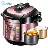 美的(Midea)电压力锅5升高压锅家用双胆多功能智能24H预约电高压锅煮汤锅 双胆6L大容量