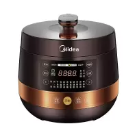 美的(Midea)电压力锅家用高压锅智能电压锅双胆多功能预约大容量双内胆电饭煲可开盖煮 6升大容量-深棕郁金色