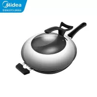 美的(Midea)炒锅铁锅无涂层铸铁锅炒菜锅具式家用炒菜 精铁32(炉灶通用)