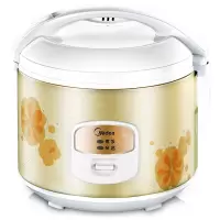 美的家用电饭煲老式迷你宿舍多功能电饭锅小型3L升1-2正品3-6人食 香槟金
