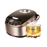美的电饭煲锅家用多功能全自动智能4-6-8人5L升大容量煮饭锅 『尊享版』茶褐色