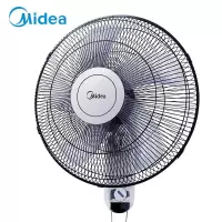 美的(Midea) 壁扇16吋挂壁式牛角风扇家用轻音摇头餐厅客厅食堂工业电风扇工程扇 (5叶机械款)