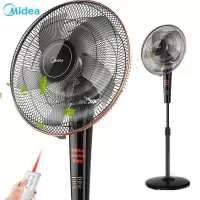 美的(Midea)电风扇空气循环扇家用卧室风扇落地扇台地两用节能立式办公室台扇宿舍大风量摇头轻音电扇 EDB(黑色五叶遥