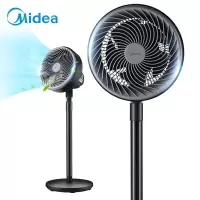 美的(Midea)电风扇空气循环扇家用卧室风扇落地扇台地两用节能立式办公室台扇宿舍大风量摇头轻音电扇 EDB黑色款台地两