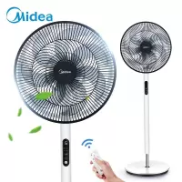 美的(Midea) 电风扇落地扇智能风扇家用遥控电扇落地风扇立式宿舍摇头办公室转页扇 白色遥控款
