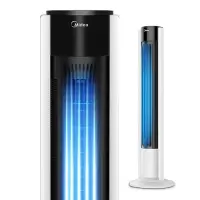 美的(Midea)电风扇家用无叶塔扇立式轻音风扇落地扇办公室卧室空气循环塔扇 白色