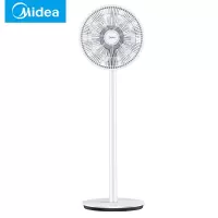 美的(Midea)电风扇落地扇家用大风量三挡调节七叶台式宿舍办公夏天节能低噪风扇立式鸿运转页扇 [白色]