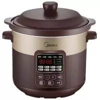 美的(Midea)电炖锅陶釜煮粥煲汤炖盅电砂锅预约全自动陶瓷 4L 陶瓷盖子