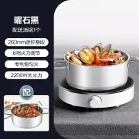 美的电磁炉家用小型电磁炉圆形迷你电池炉炒菜火锅宿舍电炉 曜石黑