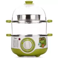 美的(Midea) 煮蛋器 家用早餐机 多用电蒸锅 智能防干烧 草绿色