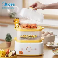 美的(Midea)多用途锅电蒸锅家用电热电火锅蒸蛋器煮蛋器智能断电双层蒸笼大容量6L [6L双层]智能触控 kakao