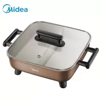 美的(Midea)电火锅 鸳鸯锅火锅电热锅多功能电锅家用电煮锅多用途火锅盆涮锅 6L智能