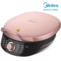 美的(Midea)电饼铛家用双面加热电饼档[可做三明治]旋控式加深加大烤盘早餐机煎烤机烙饼锅火力 (旋钮式)玫瑰金