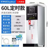 荣事达步进式开水器商用奶茶店开水机咖啡店烧水器内置过滤全自动热水机定时饮水机餐饮自动上水 60L/h定时款-天空银(大出