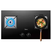 美的(Midea)燃气灶天然气 双灶具 家用5.0kW猛火灶台嵌两用 不锈钢面板 一级能效 [720面板 5.0KW火