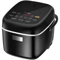 美的(Midea)电饭煲 电饭锅2L升2-4人迷你容量电饭煲智能触摸操控一键柴火饭功能 [2L酷黑小煲]⭐️酸奶蛋糕功能