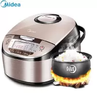 美的(Midea)智能电饭煲电饭锅2-10人家用4L 5L大容量多功能预约金属机身家用蒸米饭锅 4L触控式|一键柴火饭