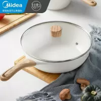 美的(Midea)喆物炒锅麦饭石色不粘锅家用炒菜锅28cm电磁炉燃气通用锅具