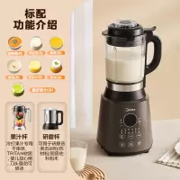美的破壁机家用婴儿辅食多功能米糊机料理机果汁榨汁机豆浆一体机 破壁机+果饮杯+研磨杯