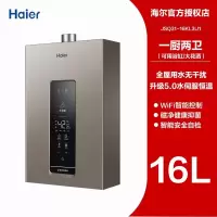 海尔燃气款热水器水伺服恒温天然气家用强排式旗舰16升13L 钛金灰 16升 天然气