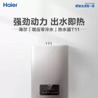 海尔(Haier)燃气热水器家用速热天然气水气双调强排式热水器56重安防变频恒温智能变升燃气热水器 16升[零冷水变频恒