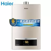 海尔(Haier)燃气热水器家用速热天然气水气双调强排式热水器56重安防变频恒温智能变升燃气热水器 [12升/水气双调恒