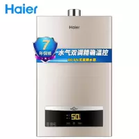 海尔(Haier)燃气热水器家用速热天然气水气双调强排式热水器56重安防变频恒温智能变升燃气热水器 [16升/水气双调恒