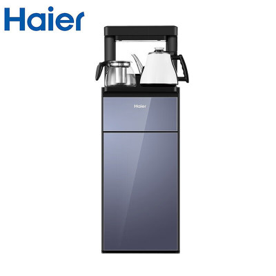海尔(Haier)智能茶吧机饮水机家用全自动加热保温煮水下置水桶多功能 [双壶双出水]星韵银