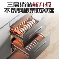 康宝(Canbo)消毒柜 内镶 嵌入式 家用 消毒碗柜 二星级高温橱柜餐具碗筷婴儿奶瓶 紫外线 新品100L⭐轻奢银色面
