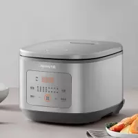 九阳电饭煲4L晶钻厚釜3-8人智能五段加热多功能家用不粘电饭锅 银湖银